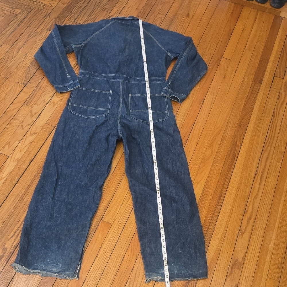 Vintage Pre Shrunk Full Count Blue Denim Jumpsuit - Picture 7 of 13